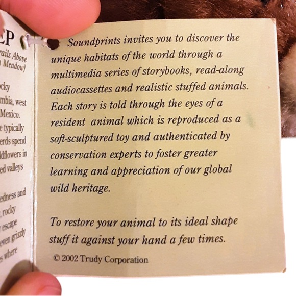 VTG NWT Realistic Bighorn Sheep Plush from Soundprint’s Storybook H2F - Picture 10 of 10